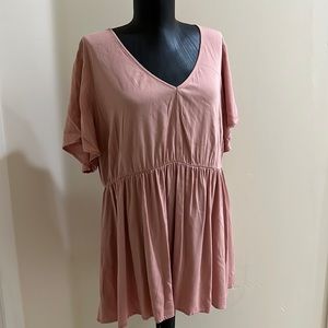 Torrid pastel pink boho blouse size 2
